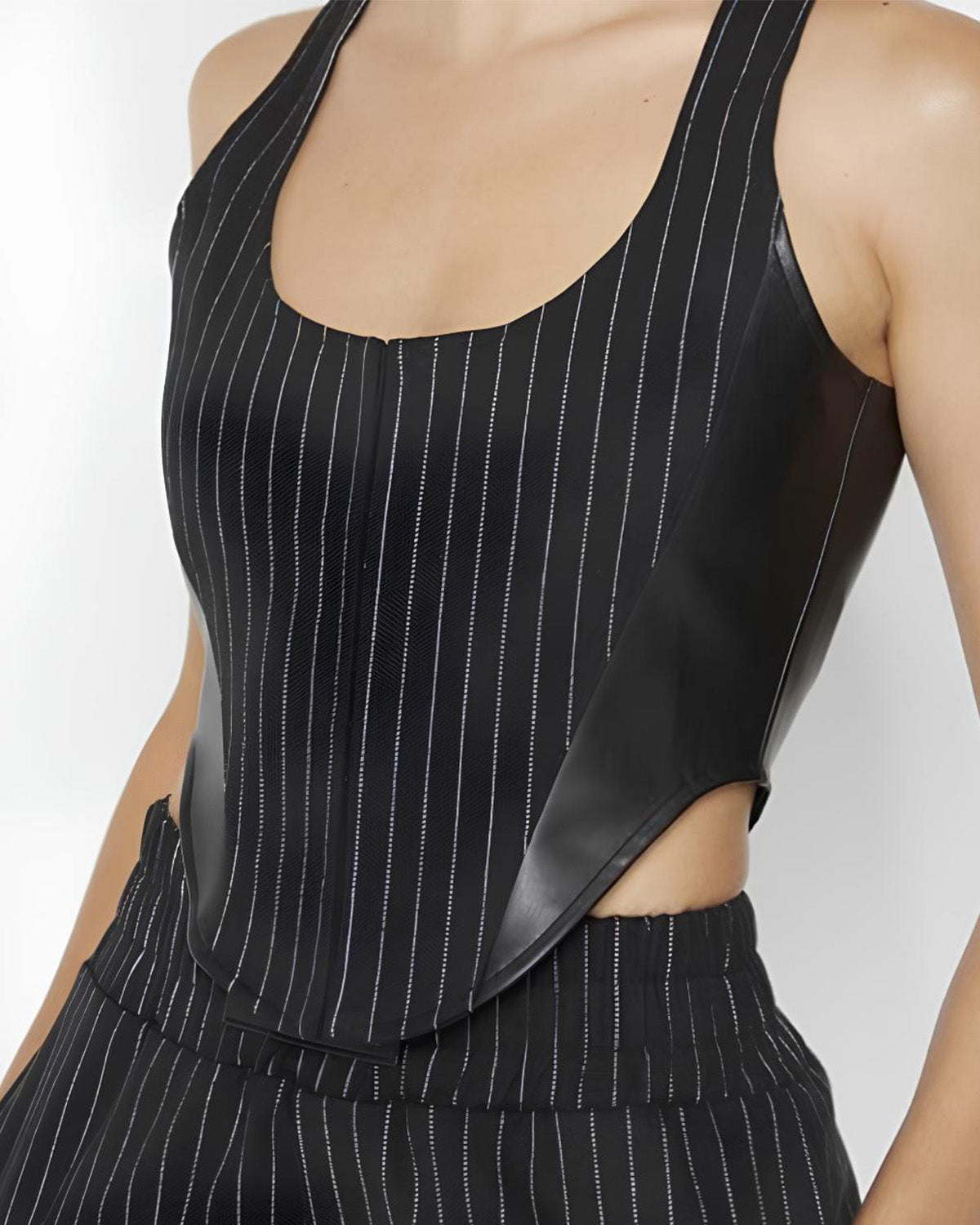 PINSTRIPES CORSET TOP