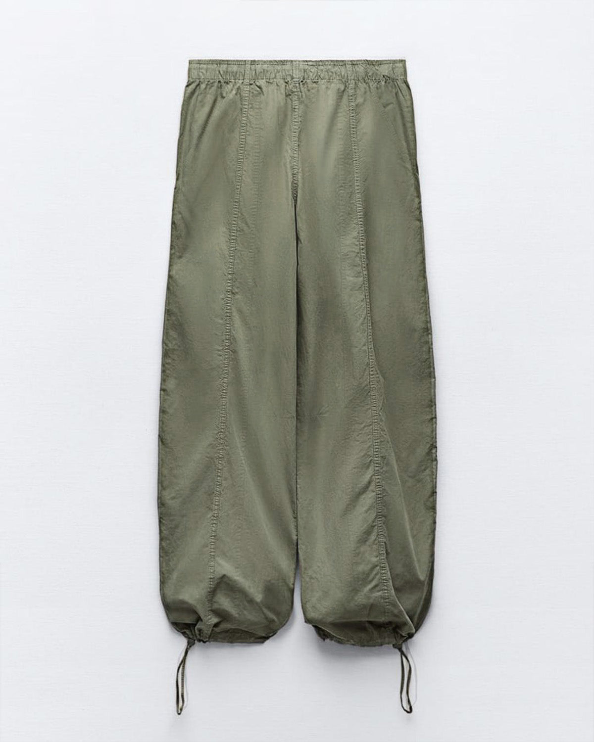 DRAWSTRING DETAIL PARACHUTE PANTS