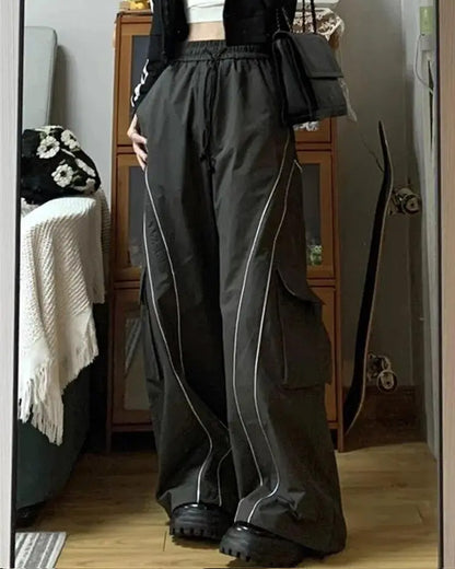 STRIPED PARACHUTE PANTS