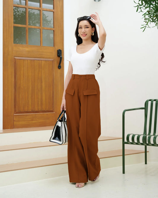 Faux Flap Pocket Pants