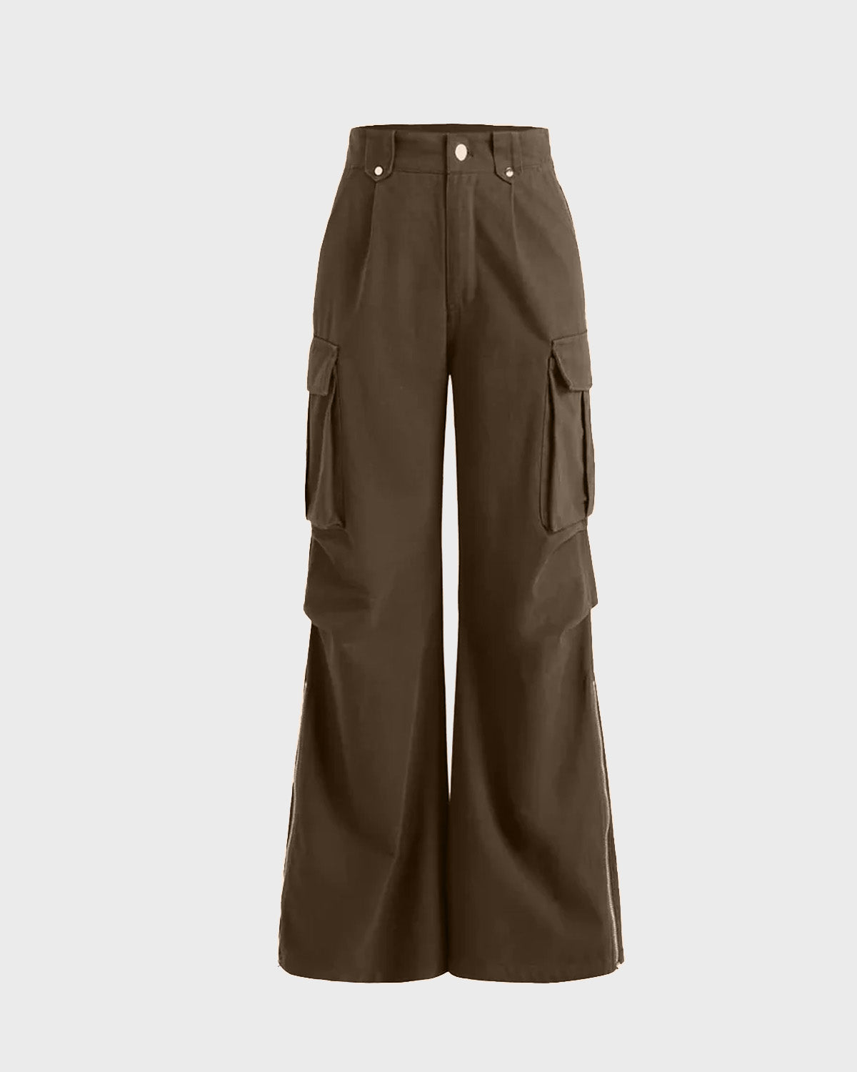 ZIPPED HEM CARGO IN BROWN