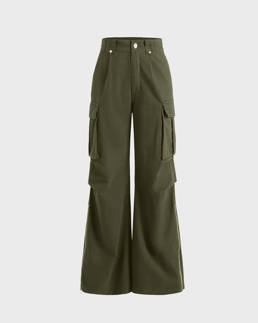 ZIPPED HEM CARGO IN OLIVE