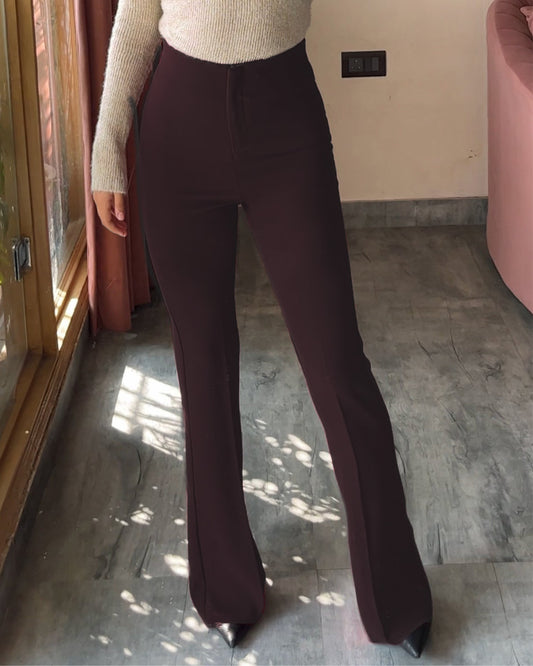 BOOT CUT PINTUCK TROUSER