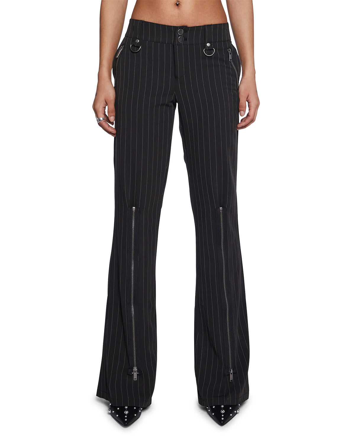 PINSTRIPES FLARED PANTS