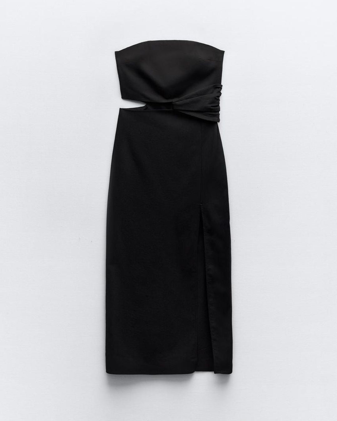 STRAPLESS MIDI DRESS - 100% COTTON