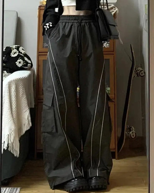 STRIPED PARACHUTE PANTS