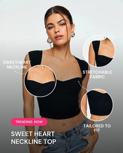 SWEET HEART NECKLINE TOP