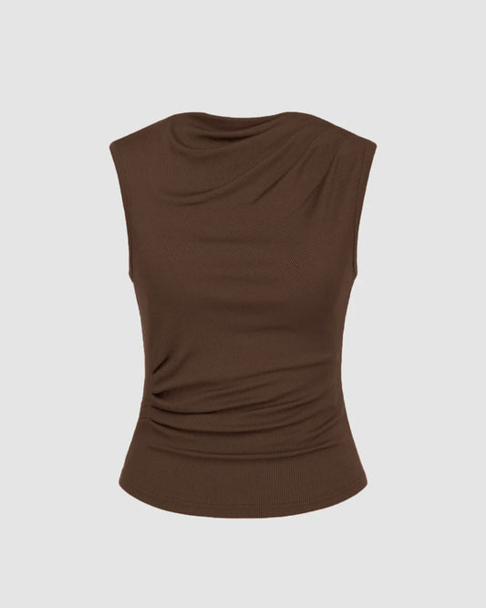 EARTHY BROWN CO-ORD SET TOP