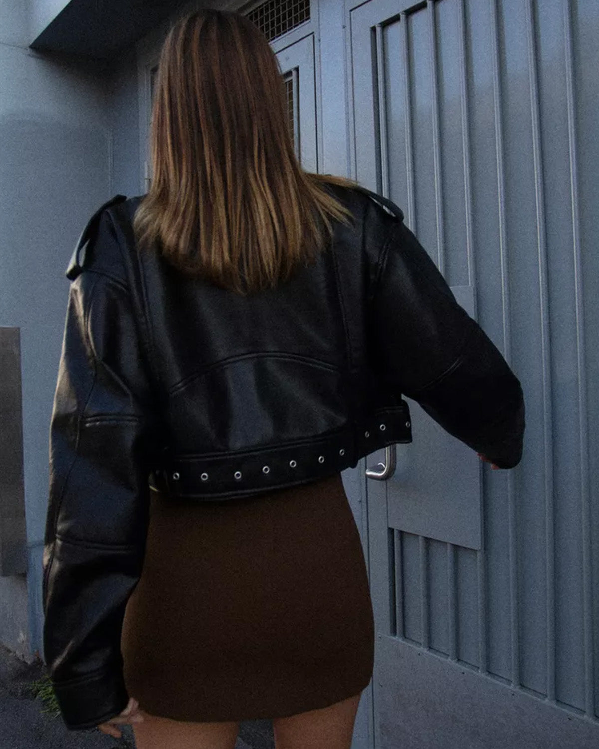 DOUBLE BREASTED BIKER JACKET