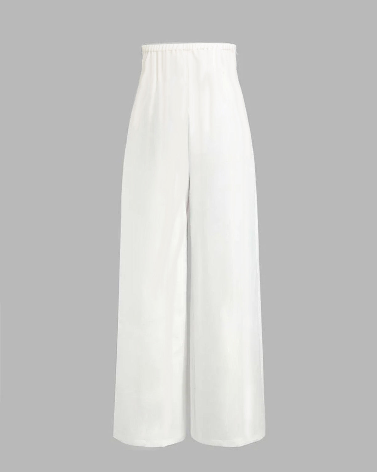 SCULPTED WAIST PLEATED WHITE TROUSERS