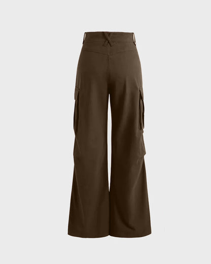 ZIPPED HEM CARGO IN BROWN