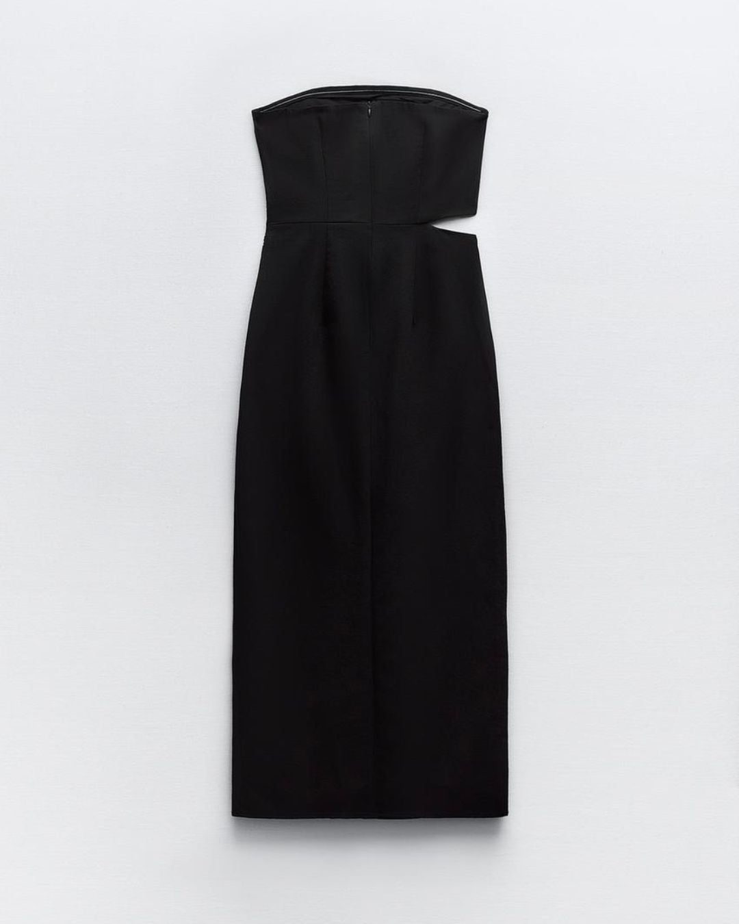 STRAPLESS MIDI DRESS - 100% COTTON