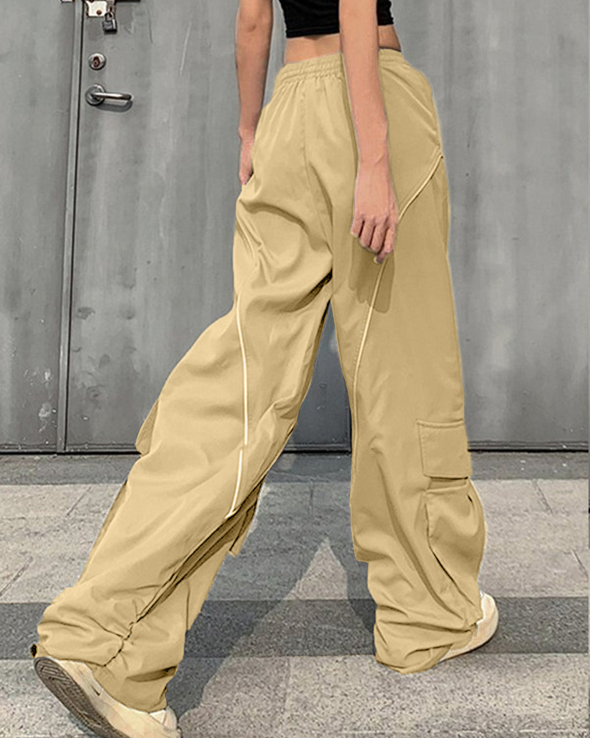 PANELLED BAGGY FIT TROUSER