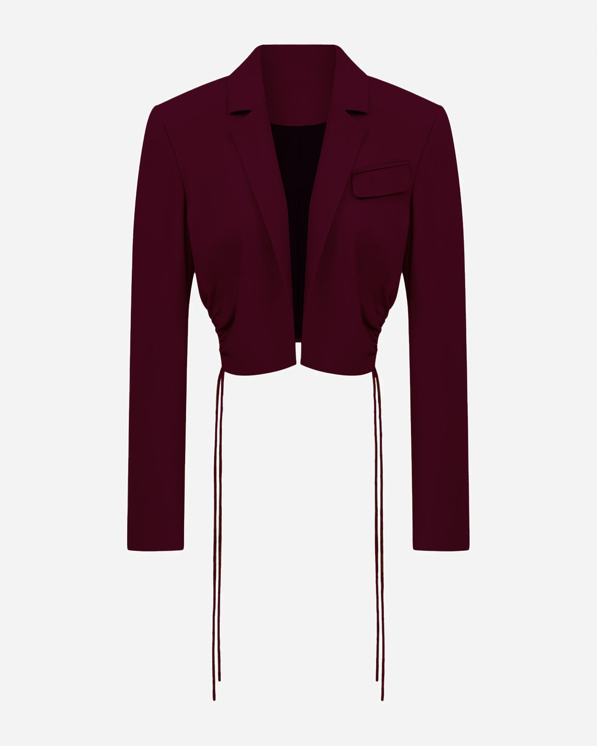 SIDE RUCHING CROPPED BLAZER