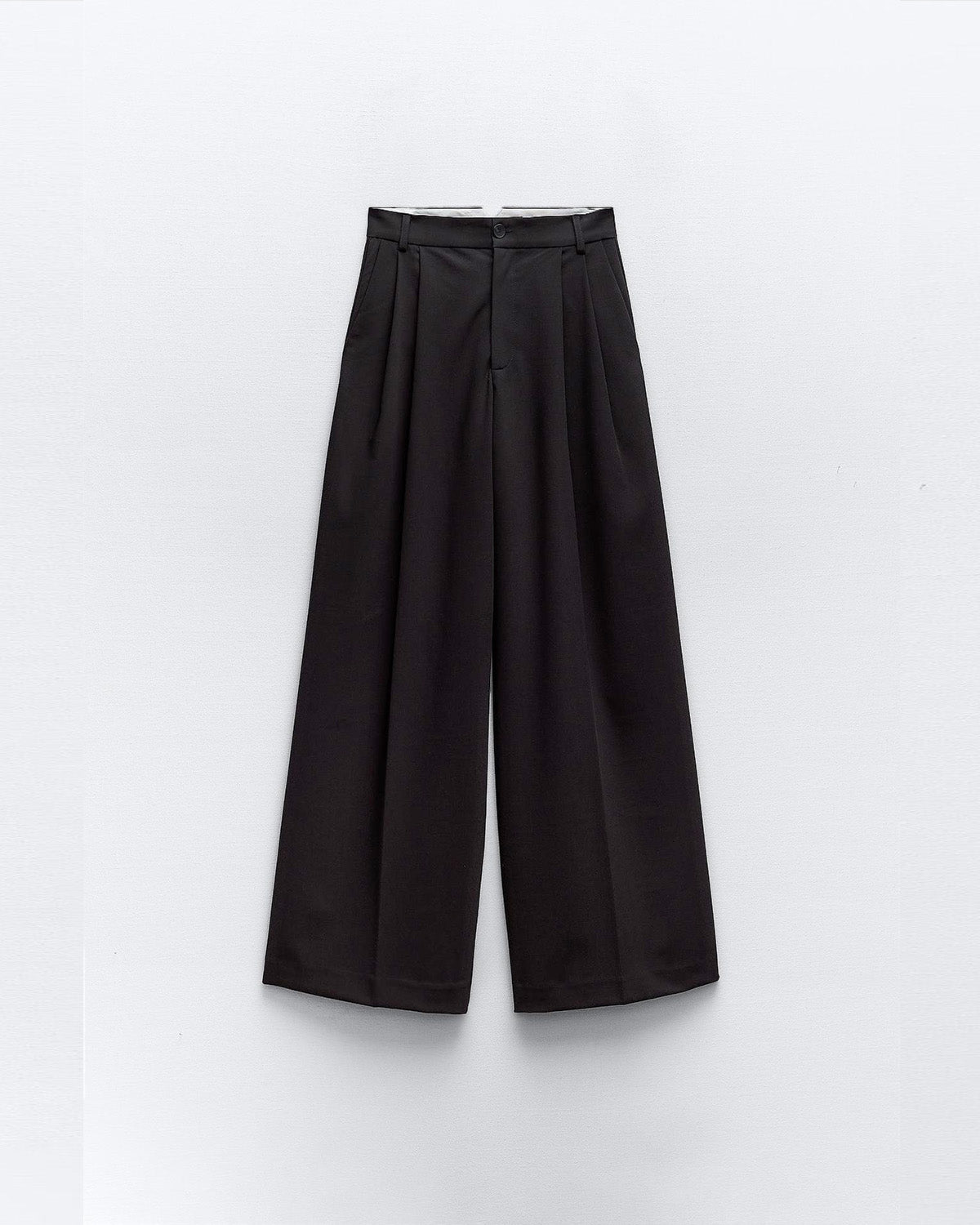 PLEATED WIDE LEG PANTS