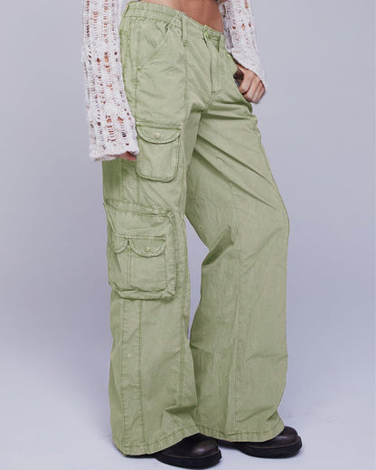 SAGE GREEN UTILITY CARGO PANTS