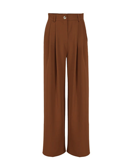 PLEATED SOLID PANTS