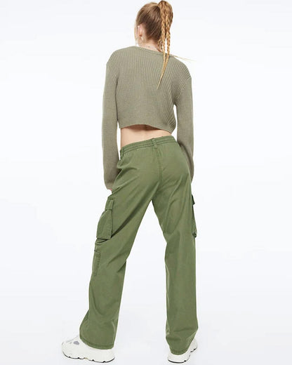 HIGH RISE WIDE LEG CARGO