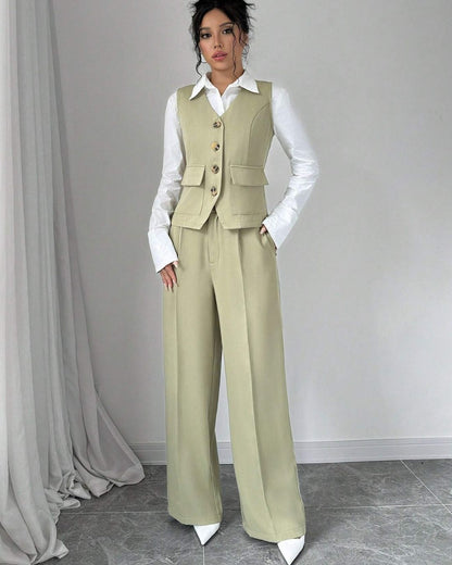 FLAP-POCKET WAIST COAT