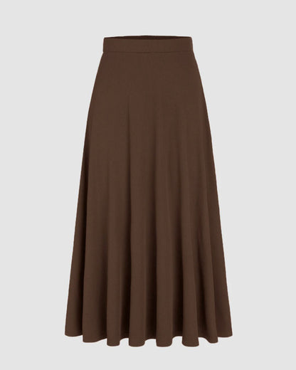 EARTHY BROWN CO-ORD SET SKIRT