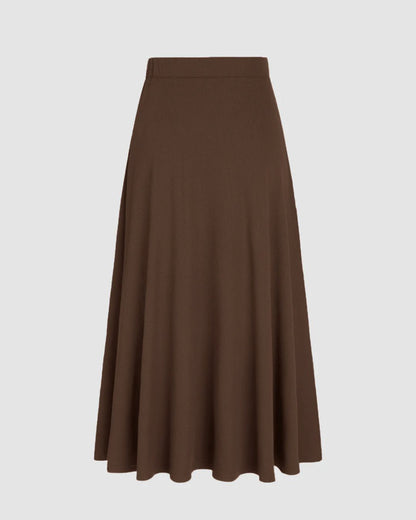 EARTHY BROWN CO-ORD SET SKIRT