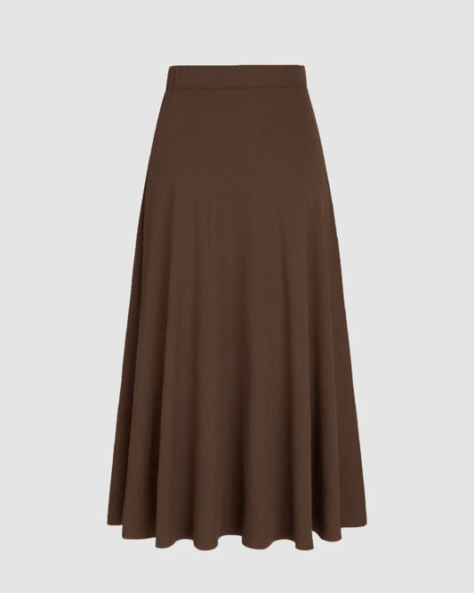 EARTHY BROWN CO-ORD SET SKIRT