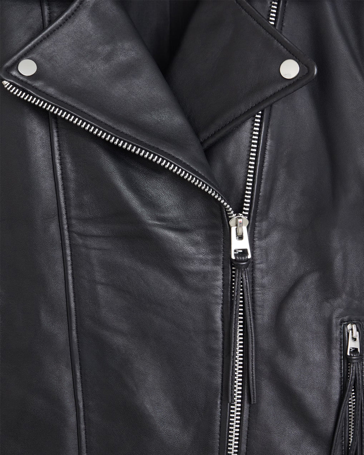 TEXTURED ZIP-UP BIKER JACKET
