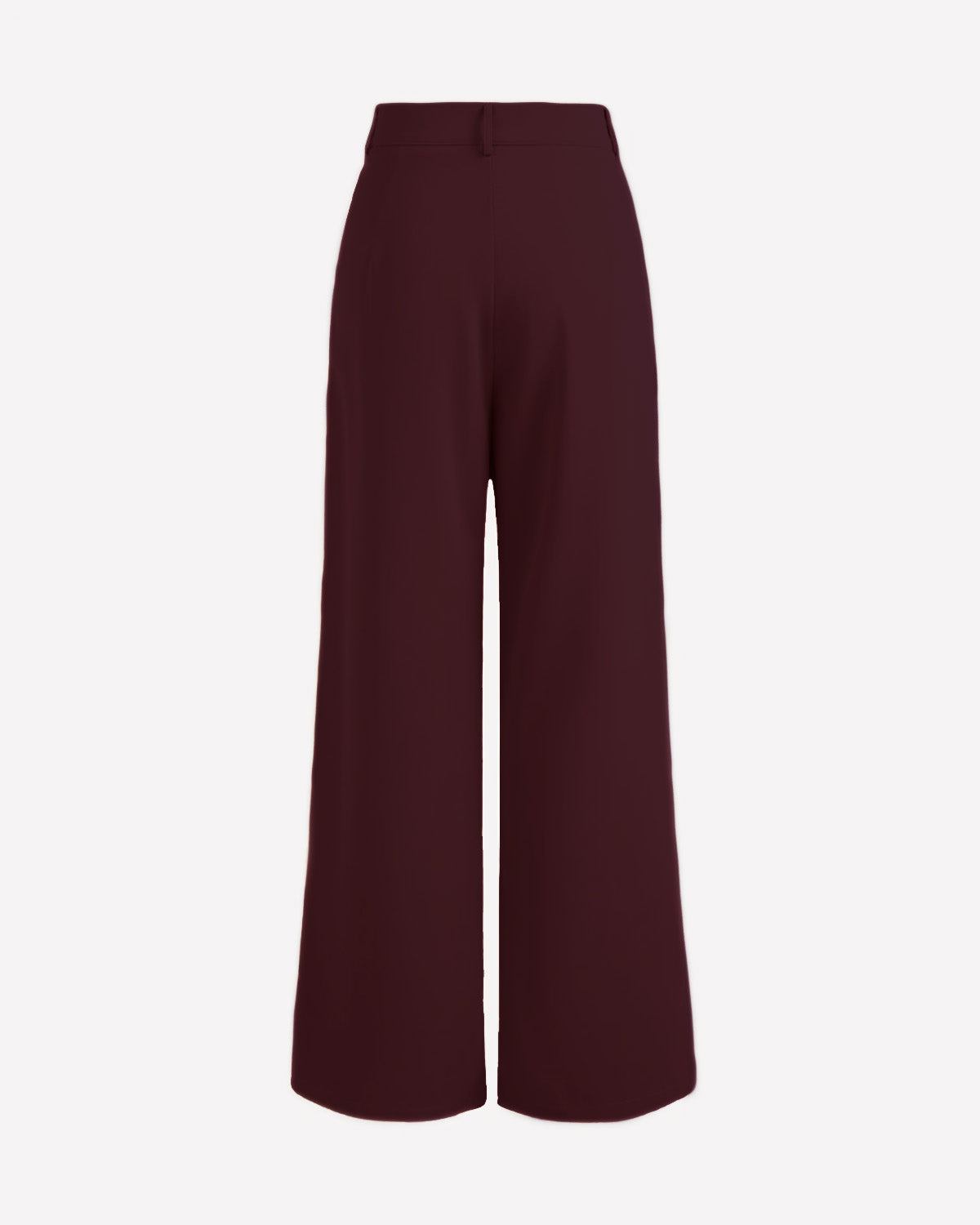 INVERTED PLEAT MAROON STRAIGHT PANTS